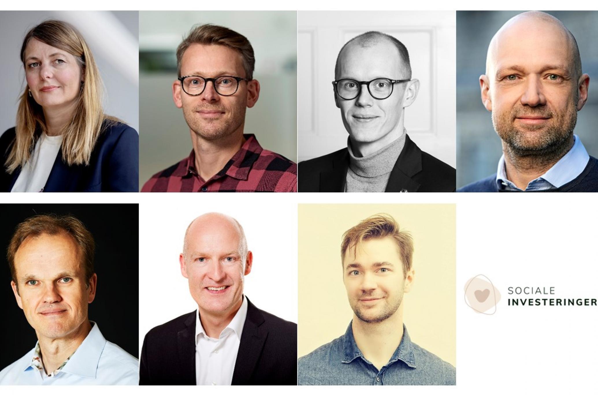 Camilla Bjerre Damgaard, fondschef, Den Sociale Investeringsfond, Mickael Bech, forsknings- og analysechef, professor, VIVE og bestyrelsesmedlem i Den Sociale Investeringsfond, Peter Bentsen, centerchef, adjungeret professor, Center for Klinisk Forskning og Forebyggelse, Jannik Tharben Buchholz, Partner i Den Sociale Kapitalfond Effekt , Anders Folmer Buhelt, akademichef, Akademiet for Social Innovation, Karsten Storgaard Bjerre, chefkonsulent, Komponent, Mikkel Munksgaard Andersen, ph.d.-studerende, Copenhagen Business School, Department of Management, Society and Communication.